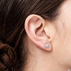 LUCERARO Earrings | Baguette Diamond Stud Earrings - JE01150
